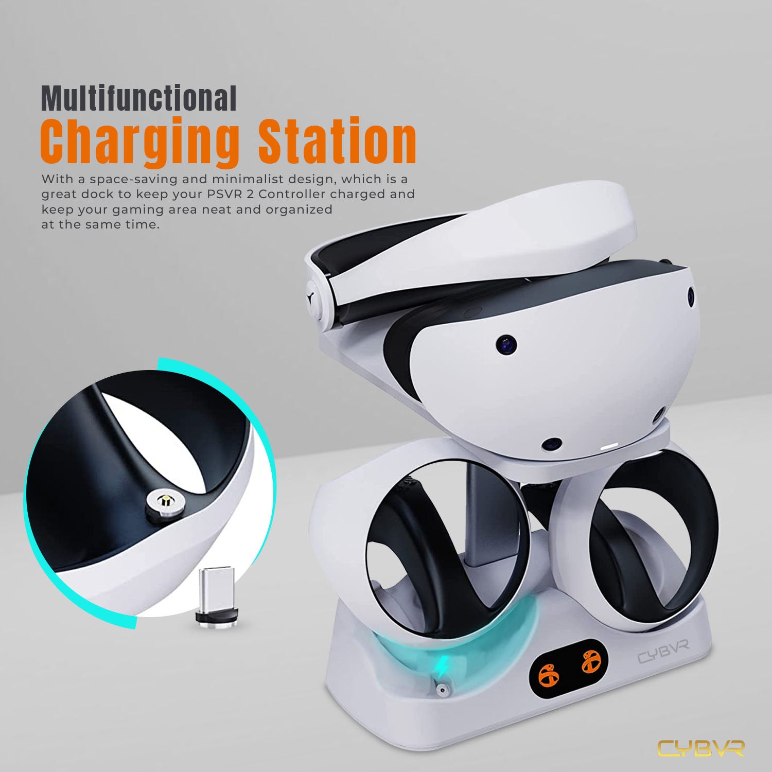 PSVR2 Charging Station | PSVR2 Charging Dock | CYBVR Technology